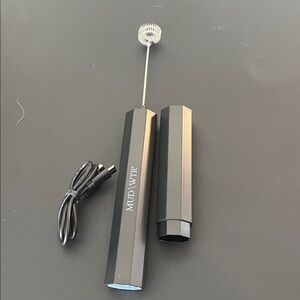 Coffee Whip Frothier by mud water.   Have fun. Great coffee